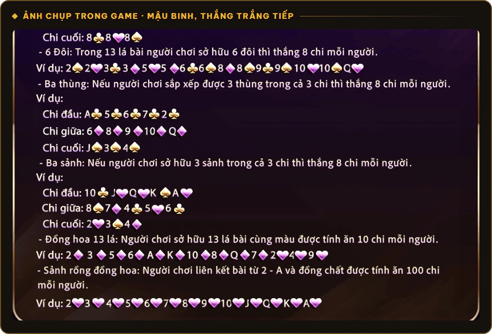Thắng trắng Mậu Binh Sunwin với ba thùng, ba sảnh, đồng hoa 13 lá