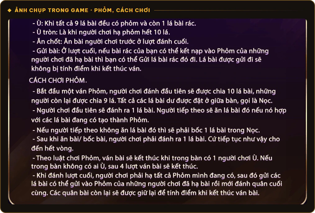 Cách chơi một ván Phỏm Sunwin từ chia bài, ăn, bốc tới hạ phỏm