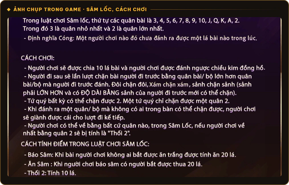 Cách chơi Sâm Lốc Sunwin, cách chặn đôi, xám, sảnh