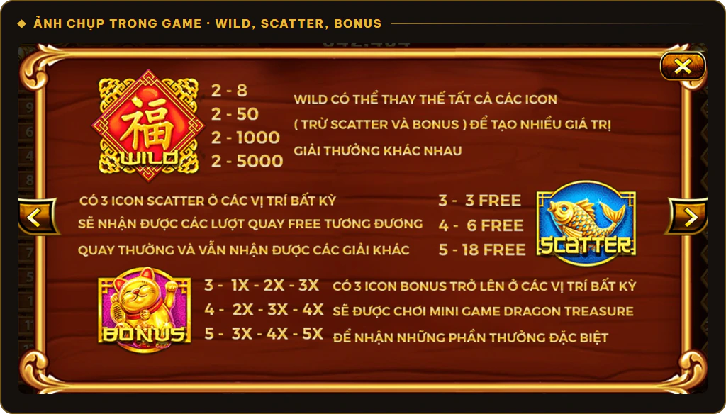 Wild, Scatter và Bonus trong nổ hũ Thần Tài Sunwin
