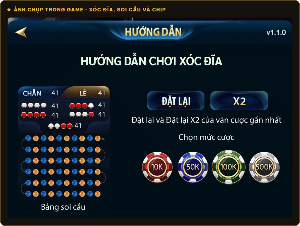 Bảng soi cầu và chip cược bàn Xóc Đĩa Sunwin
